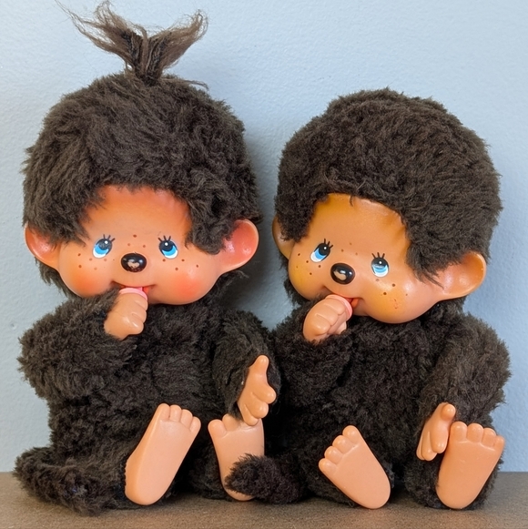 Monchhichi Other - Vintage Monchhichi Thumb Sucking Monkey Duo (Flaws)
